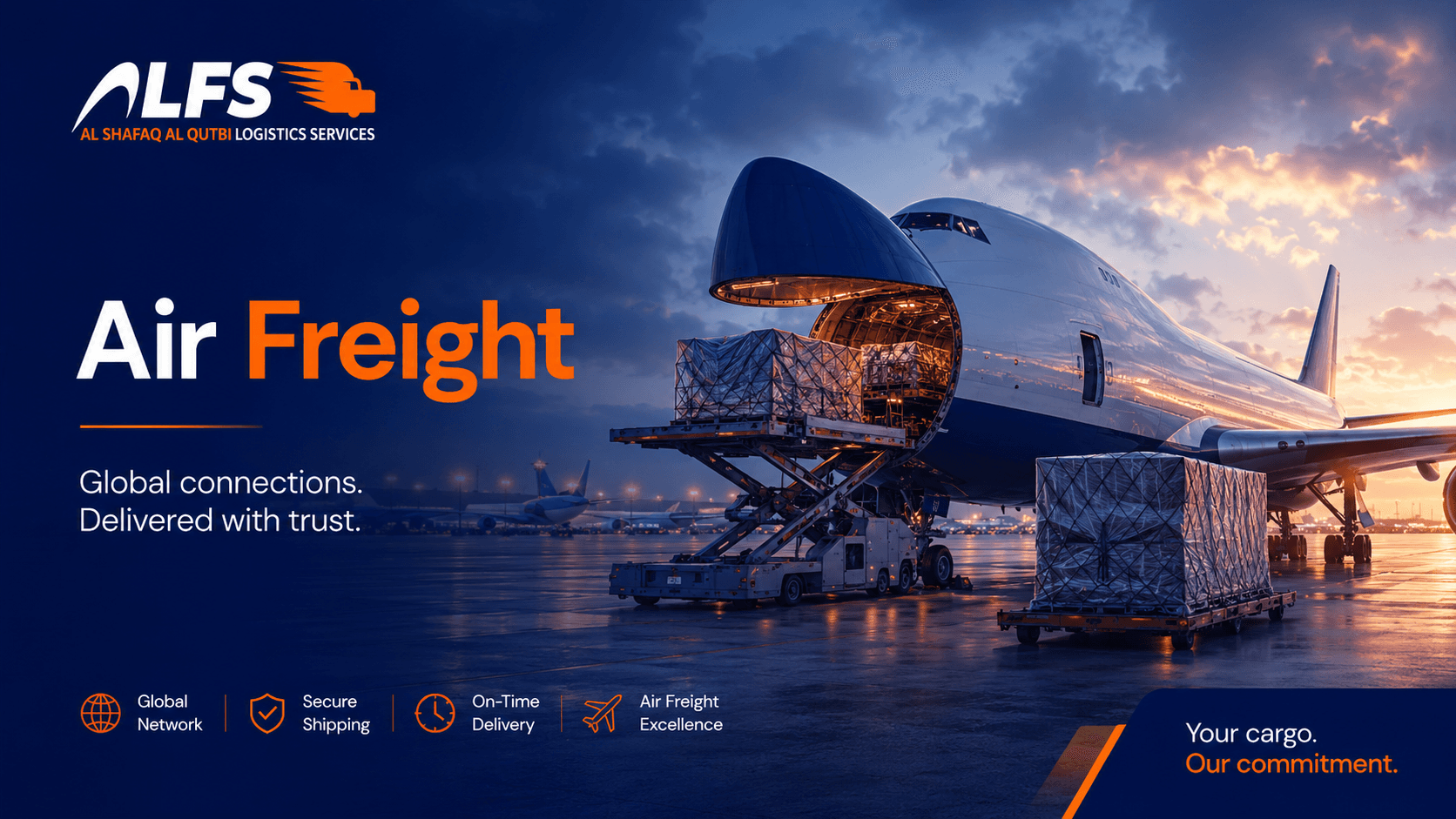 Air freight service illustration