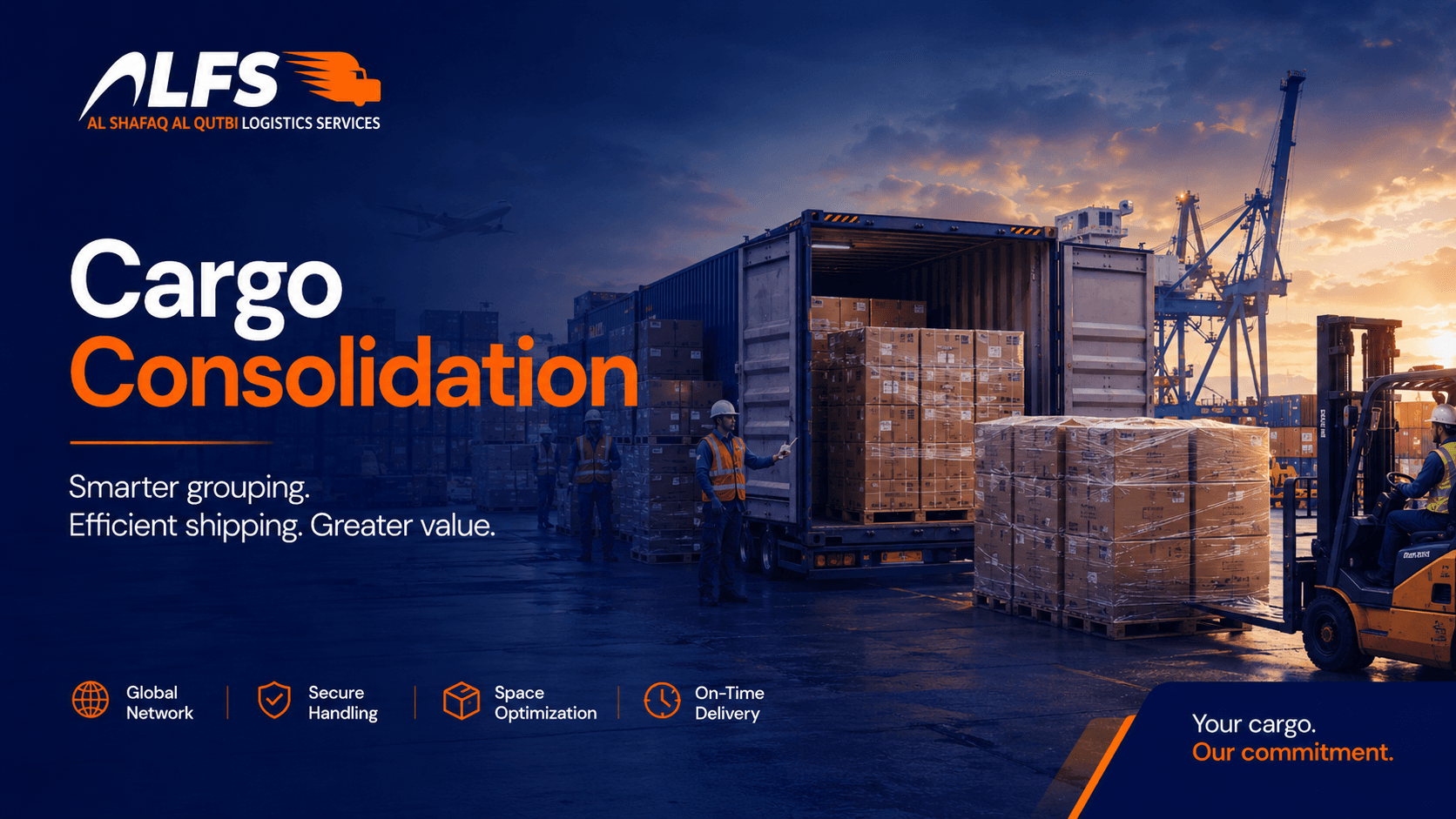 Cargo consolidation service illustration