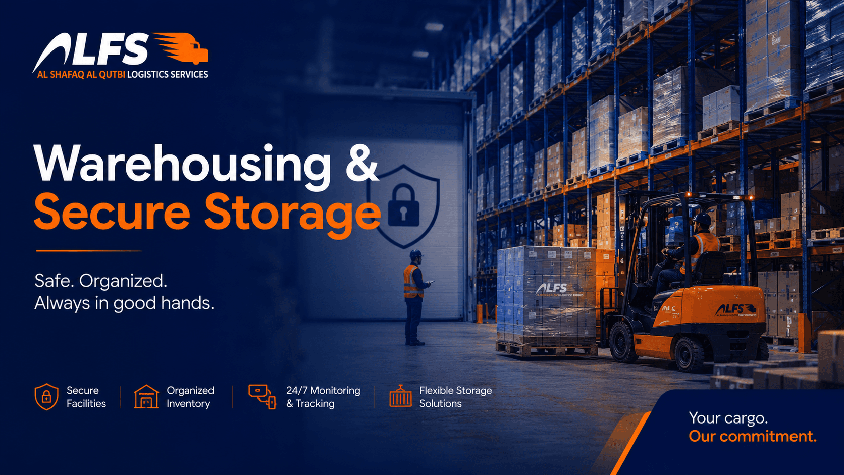 Warehousing and secure storage illustration
